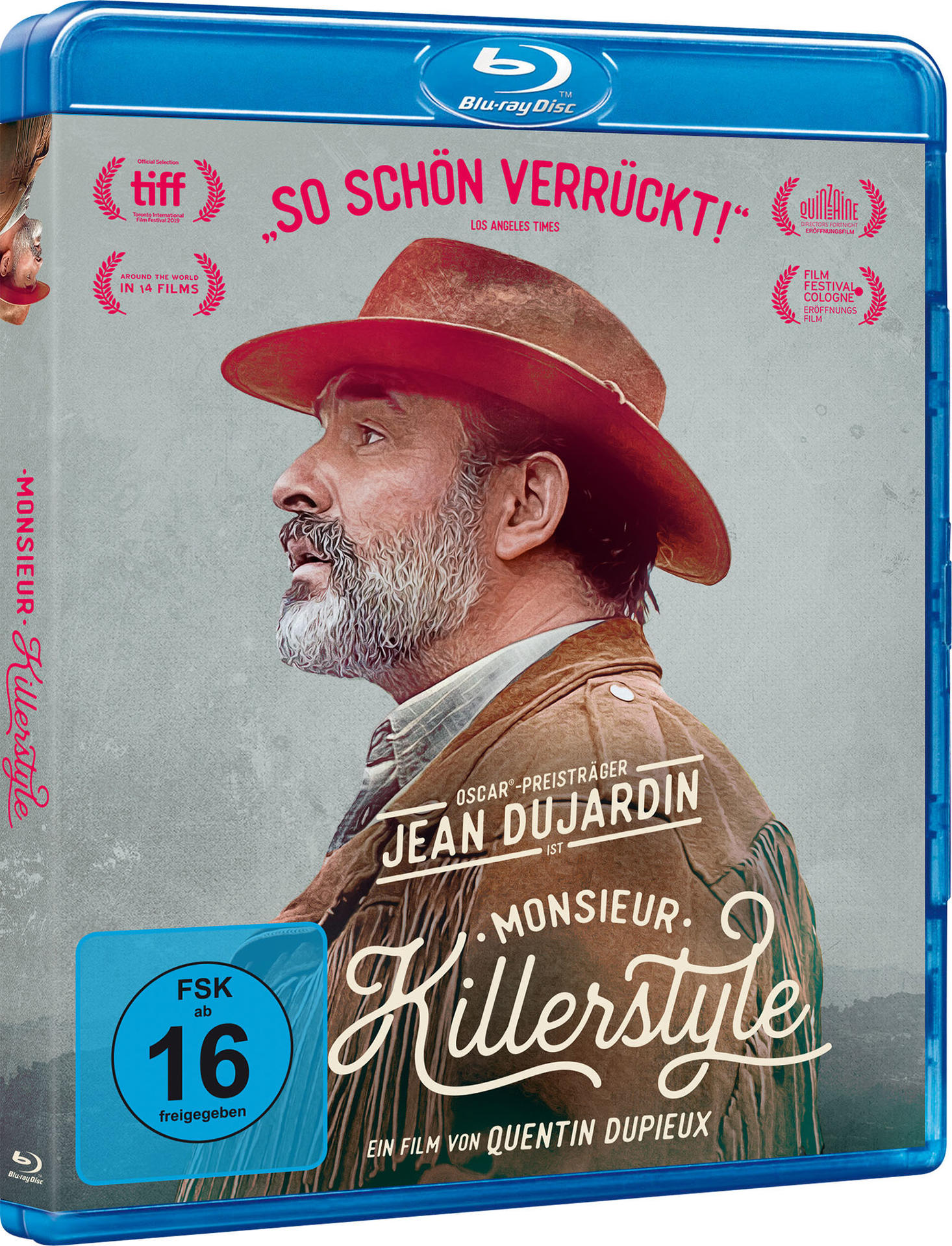 Blu-ray-Cover mit einem Mann mit Cowboyhut und dem Titel 'Monsieur Killerstyle'.