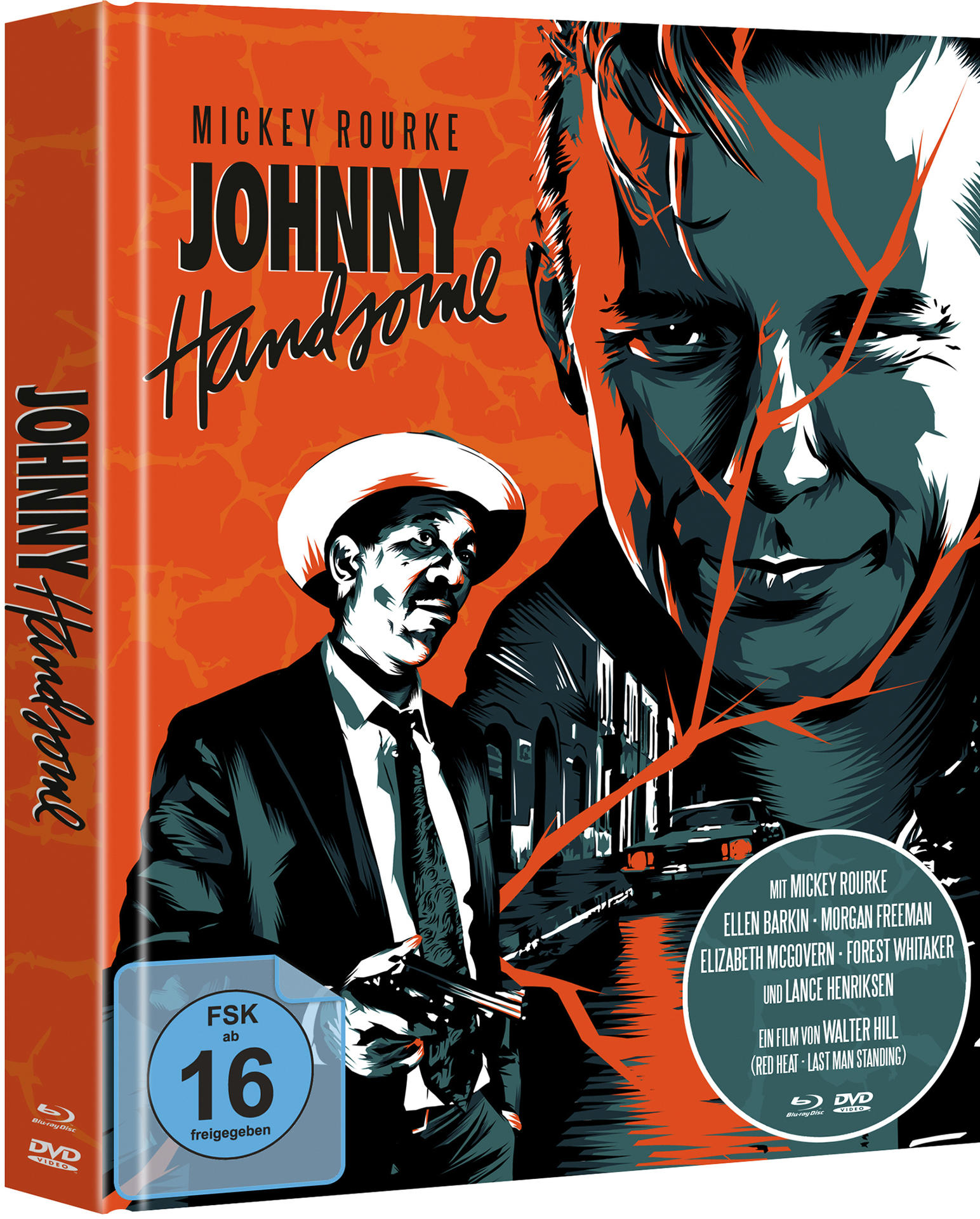 Eine DVD-Hülle für den Film Johnny Handsome mit Mickey Rourke.