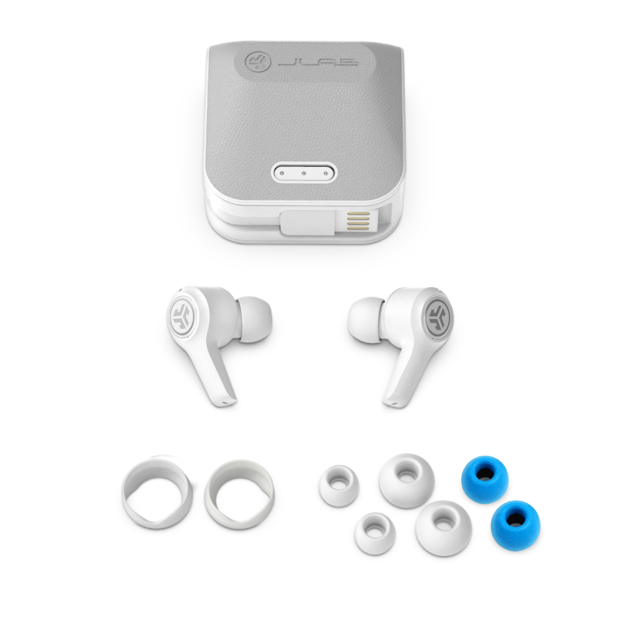 JLAB JBuds Air Executive, In-ear Kopfhörer Bluetooth Weiß