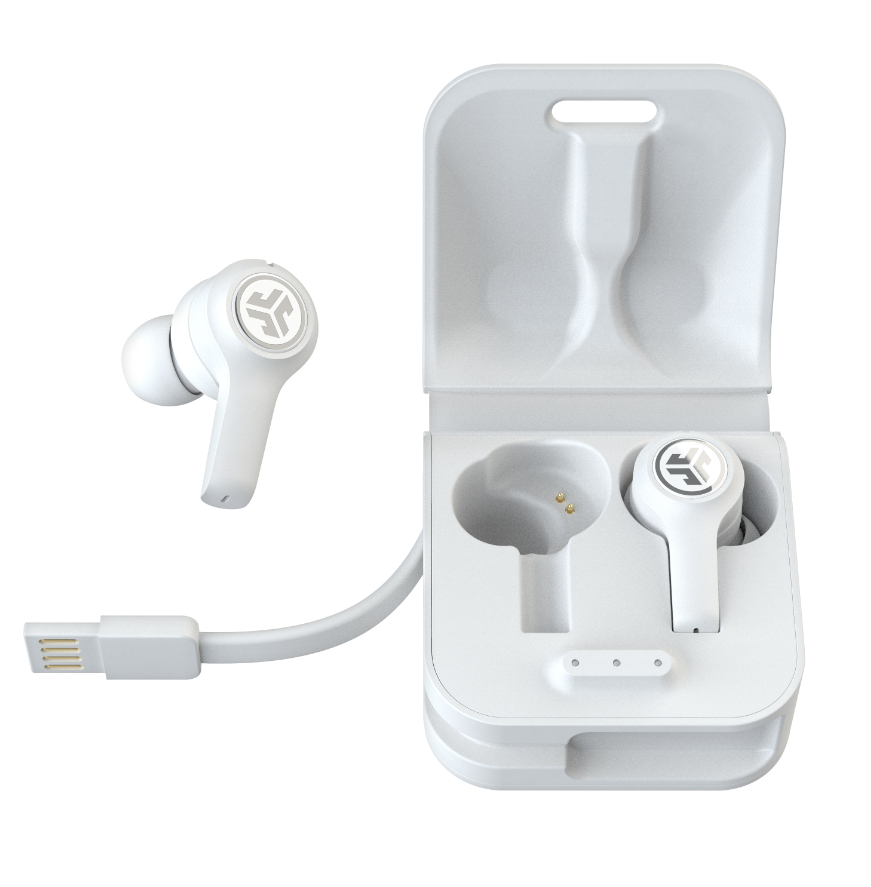 JLAB JBuds Air Executive, In-ear Kopfhörer Bluetooth Weiß