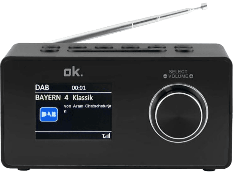 OK. Dab+ Radio Zwart (ocr 430-b)