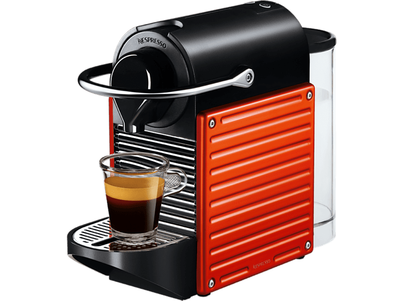 Cafetera de cápsulas - Nespresso Krups XN3006 PIXIE Presión de 19 bares, Automática, Roja