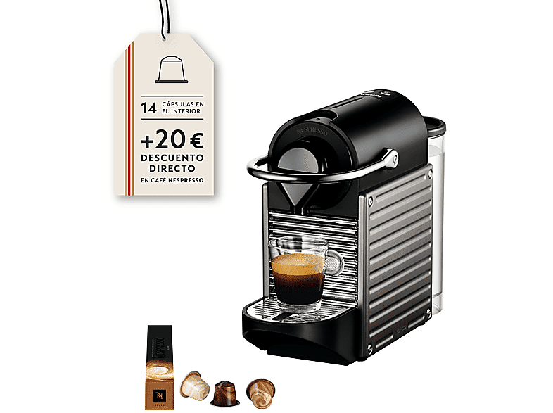 Cafetera de cápsulas | Nespresso® Krups XN3005 PIXIE TITAN