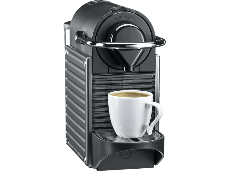 Cafetera de cápsulas - Nespresso® Krups XN3005 PIXIE TITAN, Presión de 19 bares, Automática