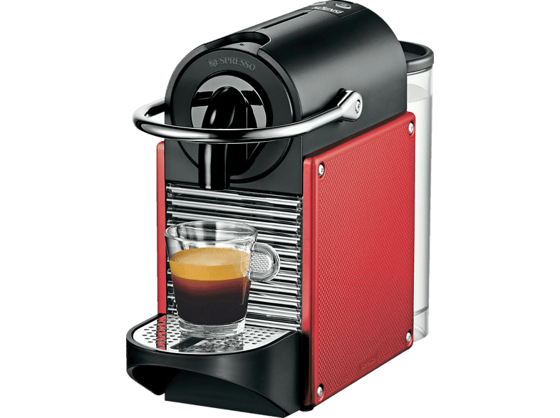 Cafetera de cápsulas - Nespresso De Longhi EN125R ROJA PIXIE, Presión de 19 bares, Automática