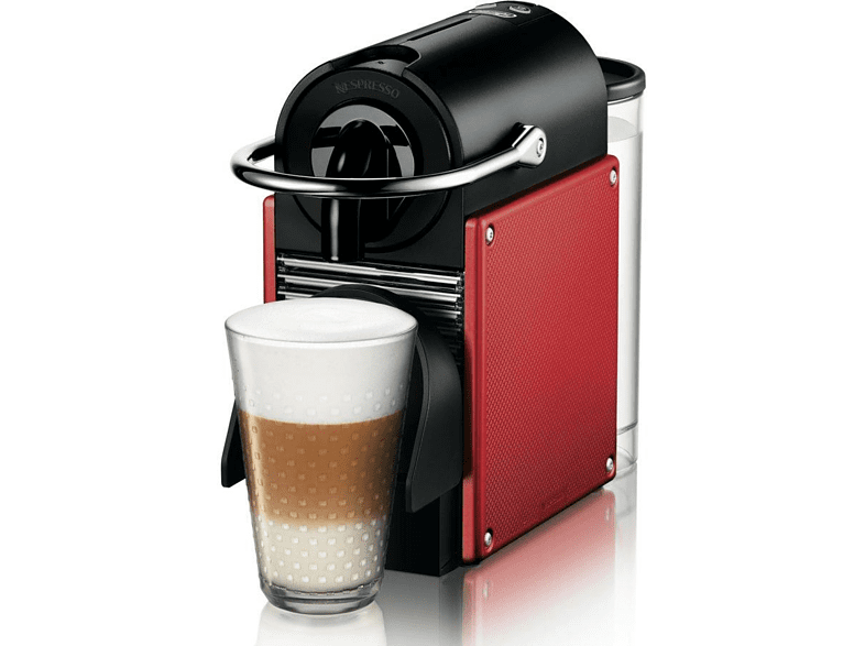Cafetera de cápsulas - Nespresso De Longhi EN125R ROJA PIXIE, Presión de 19 bares, Automática