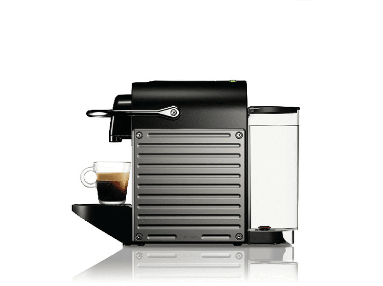 Cafetera de cápsulas - Krups Nespresso® Pixie XN304T, 19 bares, Apagado automático, Titán