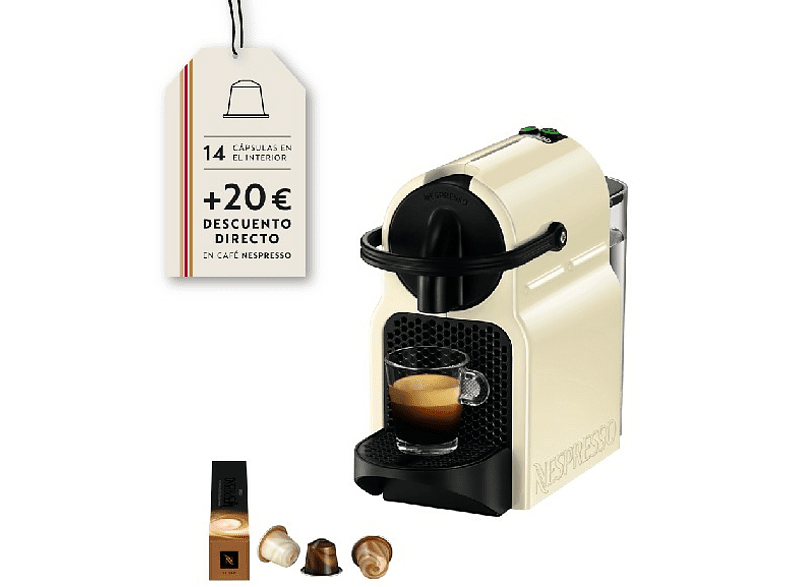 Cafetera de cápsulas - Nespresso® De Longhi INISSIA EN80CW Presión de 19 bares, Potencia 1260W, Crema