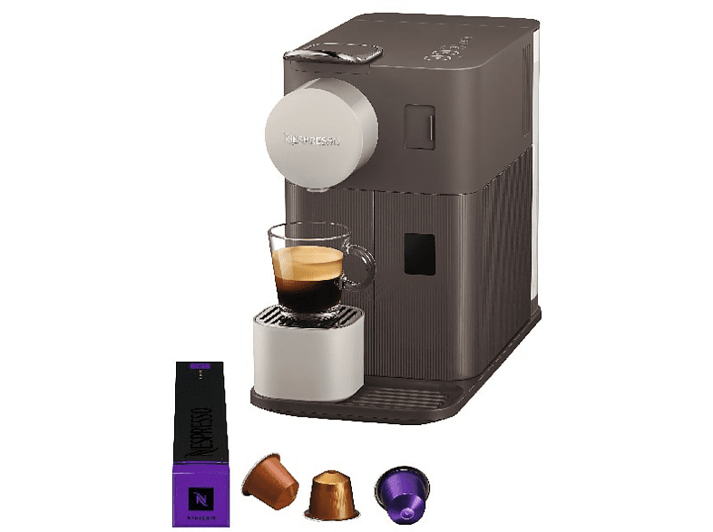 Cafetera de cápsulas - Nespresso® Lattissima One EN500.BW, De Longhi, 19 bares, Jarra de leche, A++, Marrón
