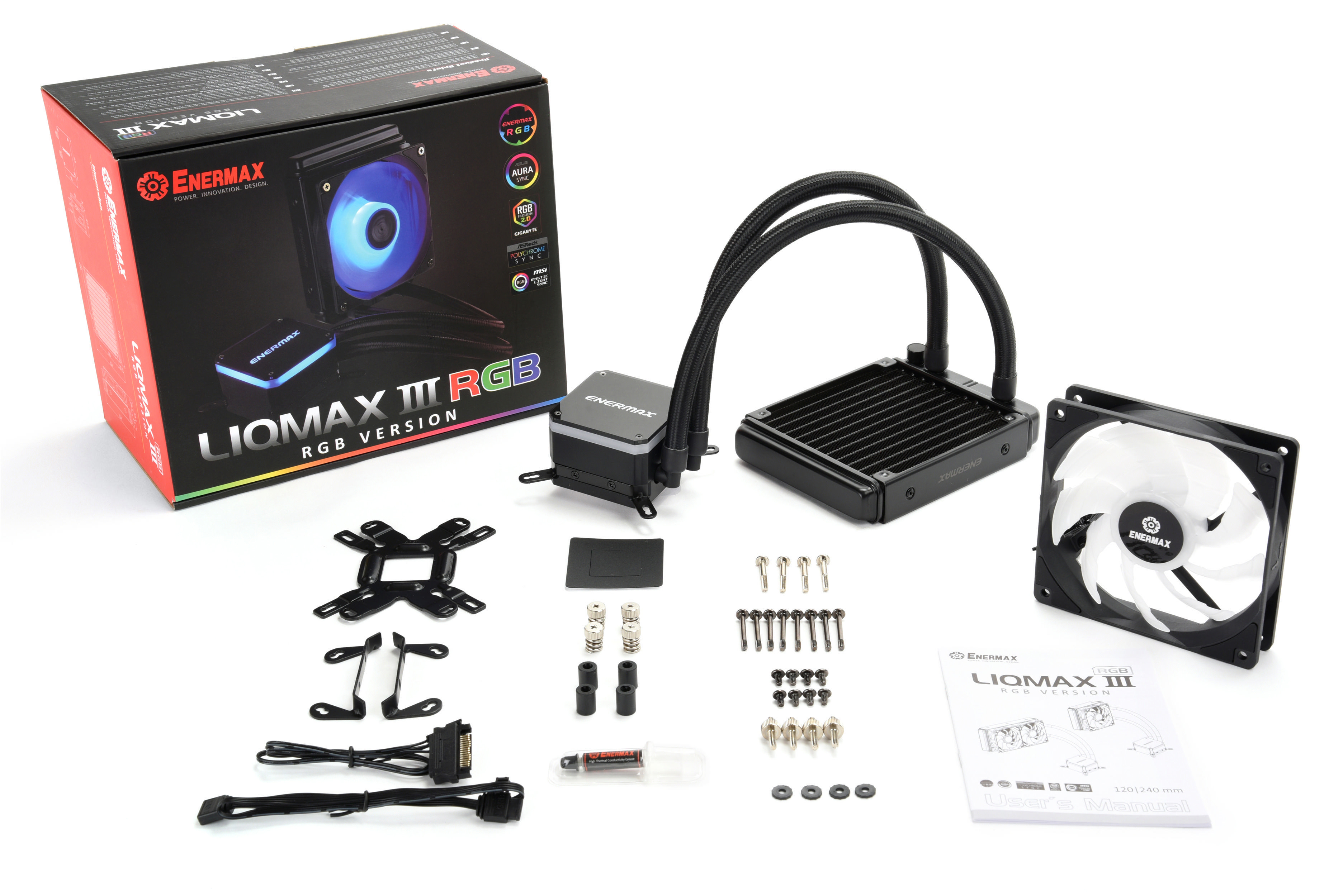 ENERMAX Liqmax III RGB 120 Schwarz RGB CPU Wasserkühlung, Schwarz
