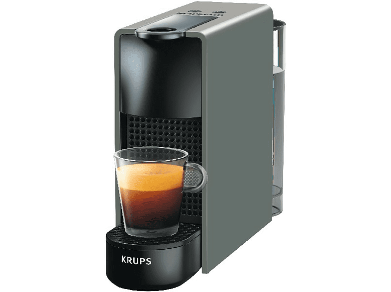 Cafetera de cápsulas - Nespresso® Krups XN110B Essenza Mini, 19 bares, Gris
