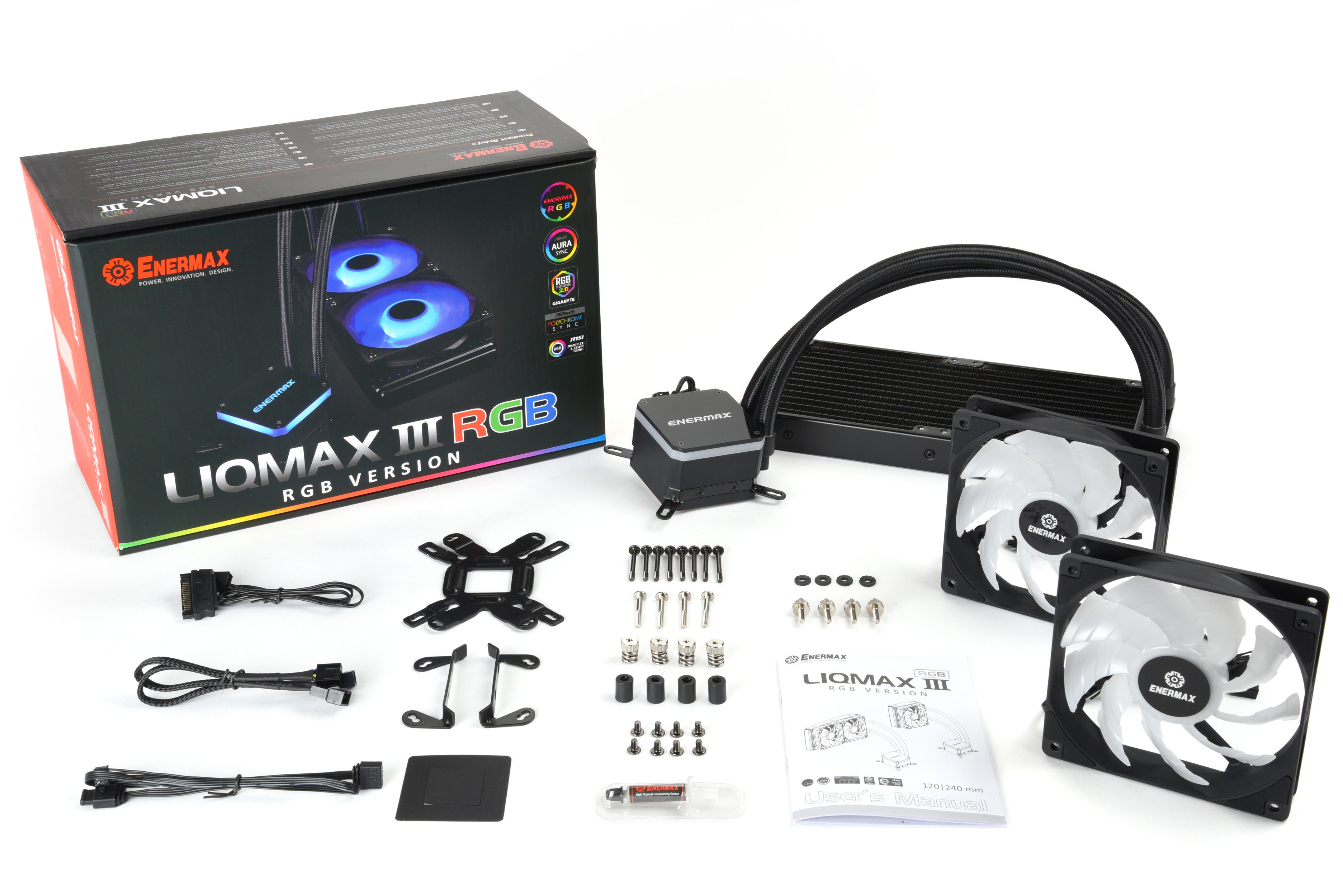 ENERMAX Liqmax III RGB 240 Schwarz RGB CPU Wasserkühlung, Schwarz