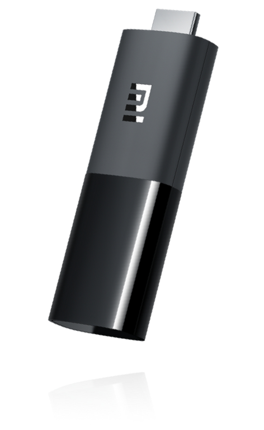 Dispositivo de streaming negro y gris con conector USB-C.