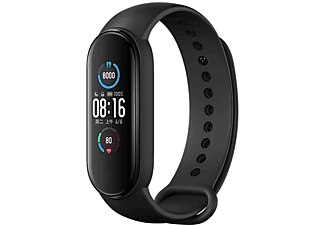 Pulsera de | Xiaomi Mi Band 5, Negro, AMOLED 1.1", 11 modos deportivos, Autonomía 14 días