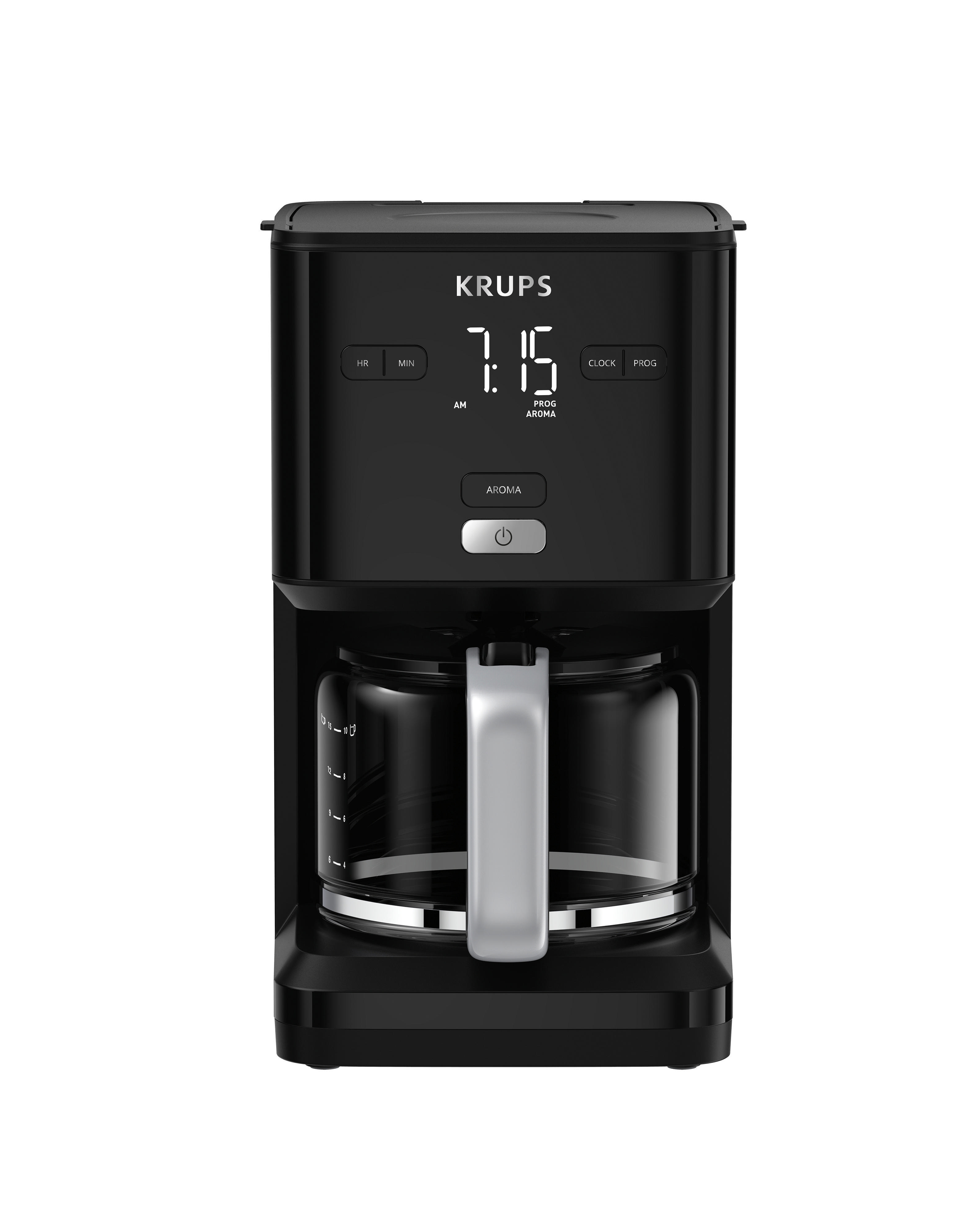 KRUPS Kaffeemaschine Smart\'n KM6008 Light Hochglanz-Schwarz