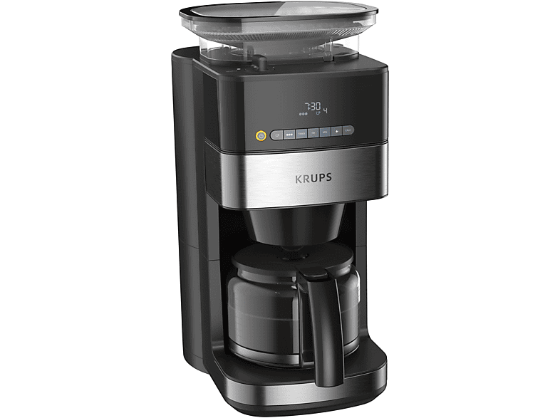 KRUPS KM8328 Grind Aroma Kaffeemaschine Schwarz/Silber