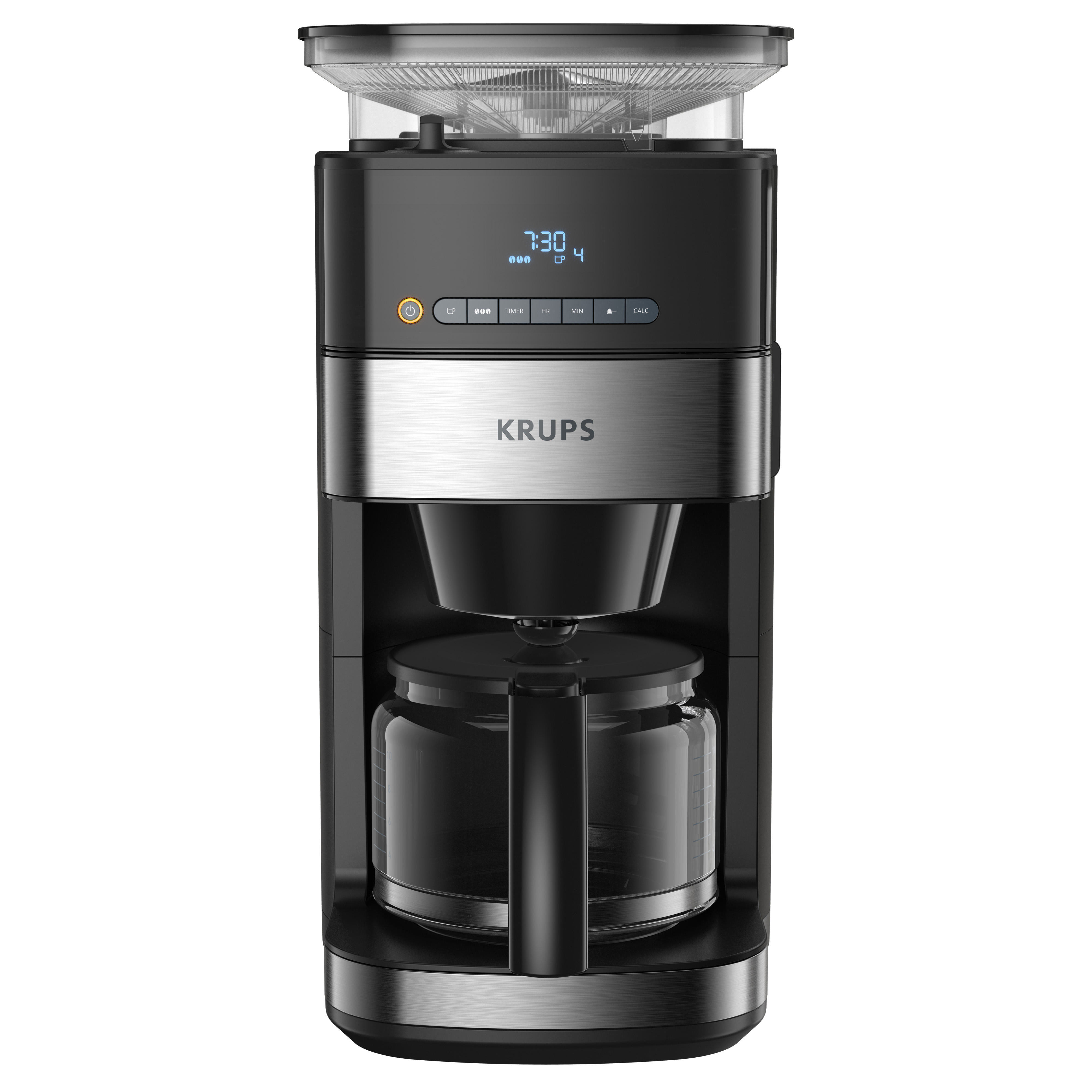 KRUPS Grind KM8328 Schwarz/Silber Kaffeemaschine Aroma