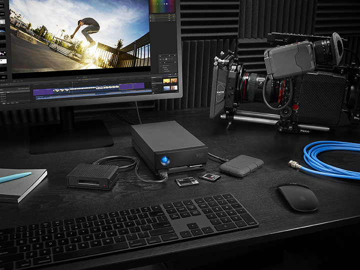 LACIE 2TB SSD NAS Gehäuse 1big Dock Pro Thunderbolt 3, Schwarz