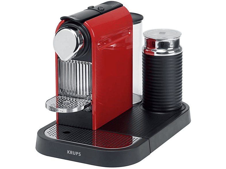 Krups Nespresso Citiz & Milk XN7615 - Cafetera de cápsulas monodosis, con  19 bares de presión, thermoblock, capacidad 1L, función automática, con  Aeroccino, color Rojo, incluye pack de bienvenida : : Hogar