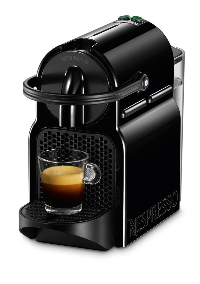 Cafetera de cápsulas - Nespresso® De Longhi INISSIA EN80B, Presión de 19 bares, Potencia 1260W, Negro