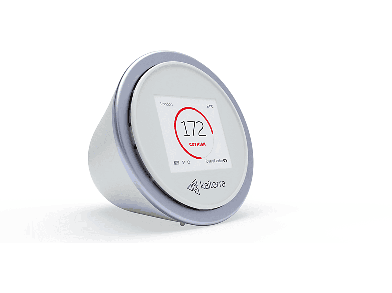 KAITERRA LE-201 Egg+ CO 2 Luftmessgrät Silber/Grau (2,5 Watt, Raumgröße: 0 m³, K.A.)