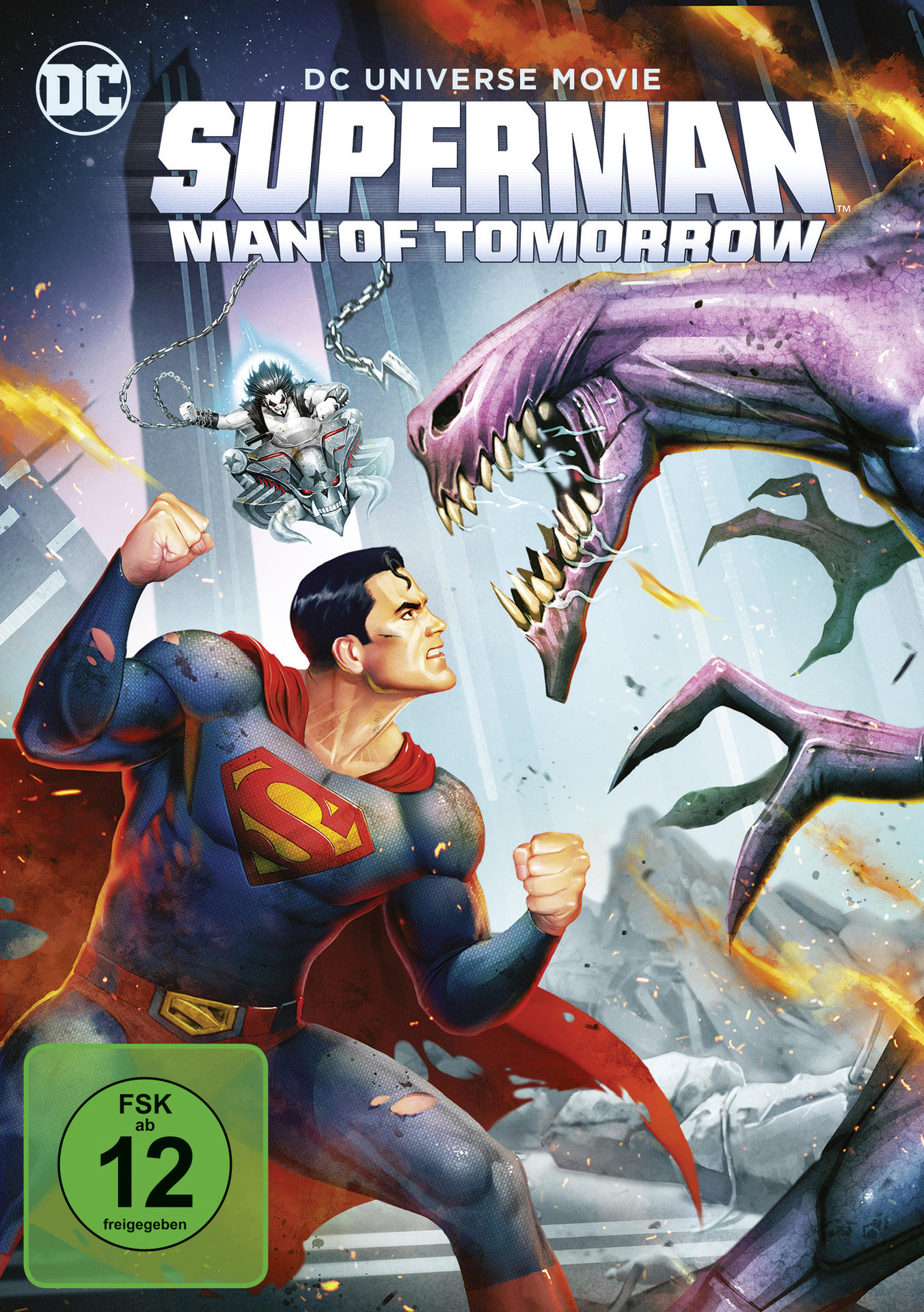 Superman kämpft gegen ein Monster, Filmplakat.