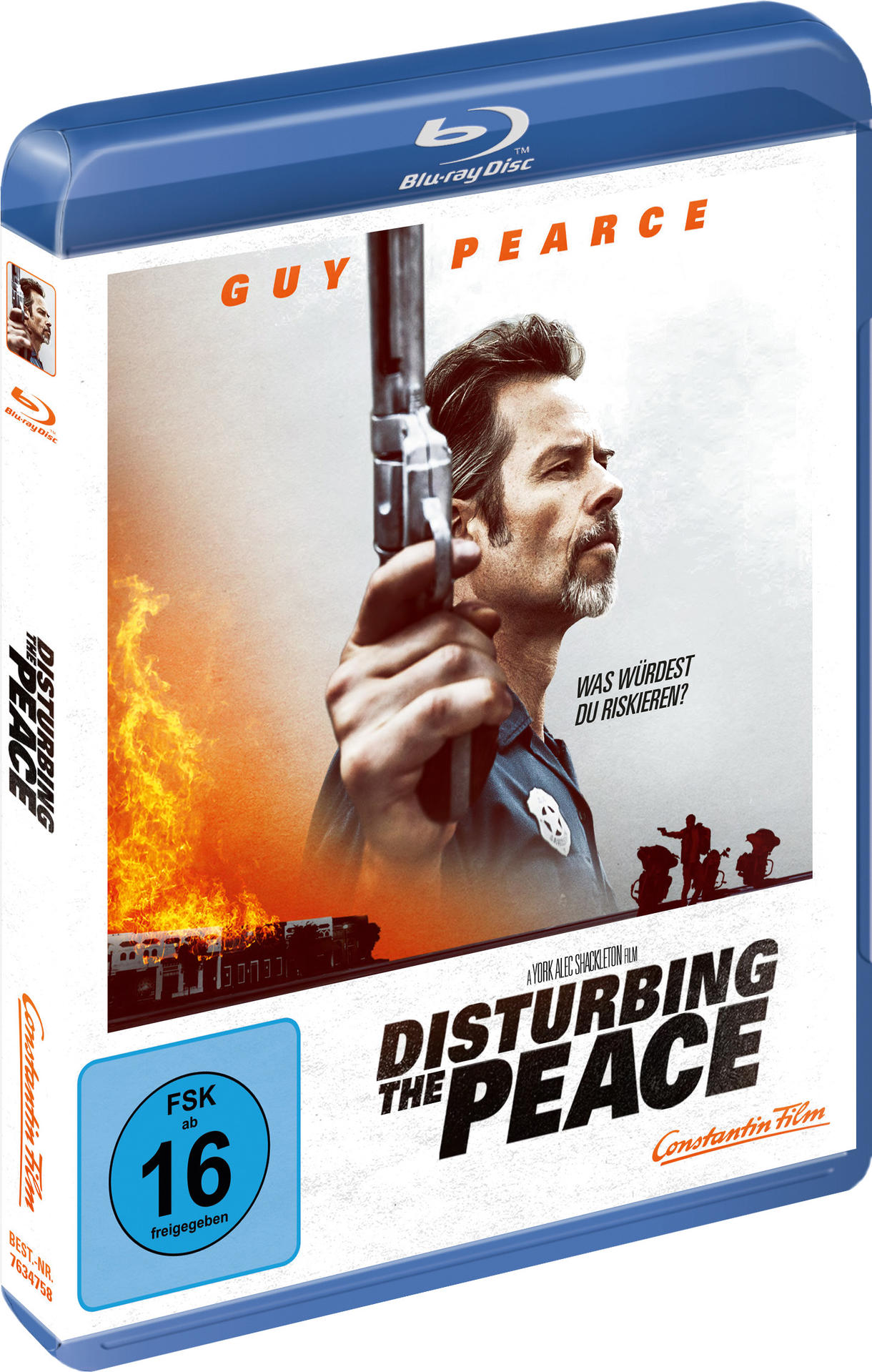 Blu-ray-Disc-Hülle mit Filmplakat, das einen Mann mit einer Waffe zeigt.