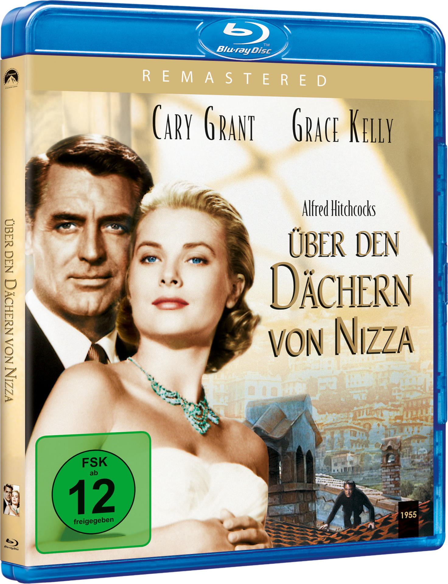 Blu-ray-Disc-Box: Cary Grant und Grace Kelly in einer Filmszene.