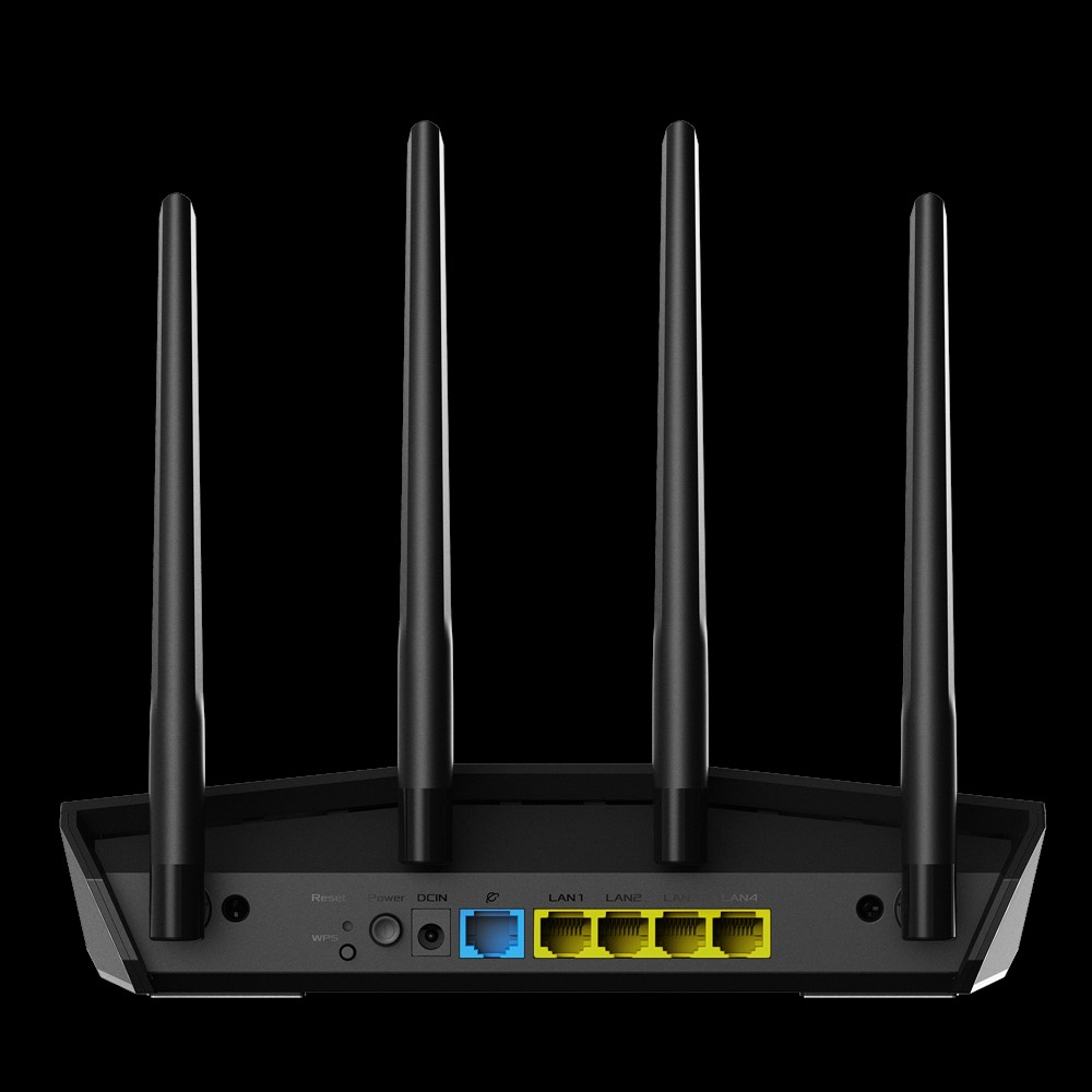 Router - ASUS RT-AX55, 256 MB RAM, MU-MIMO, OFDMA, Beamforming, WAN, LAN, 2.4/5G, Soporte VPN, Negro
