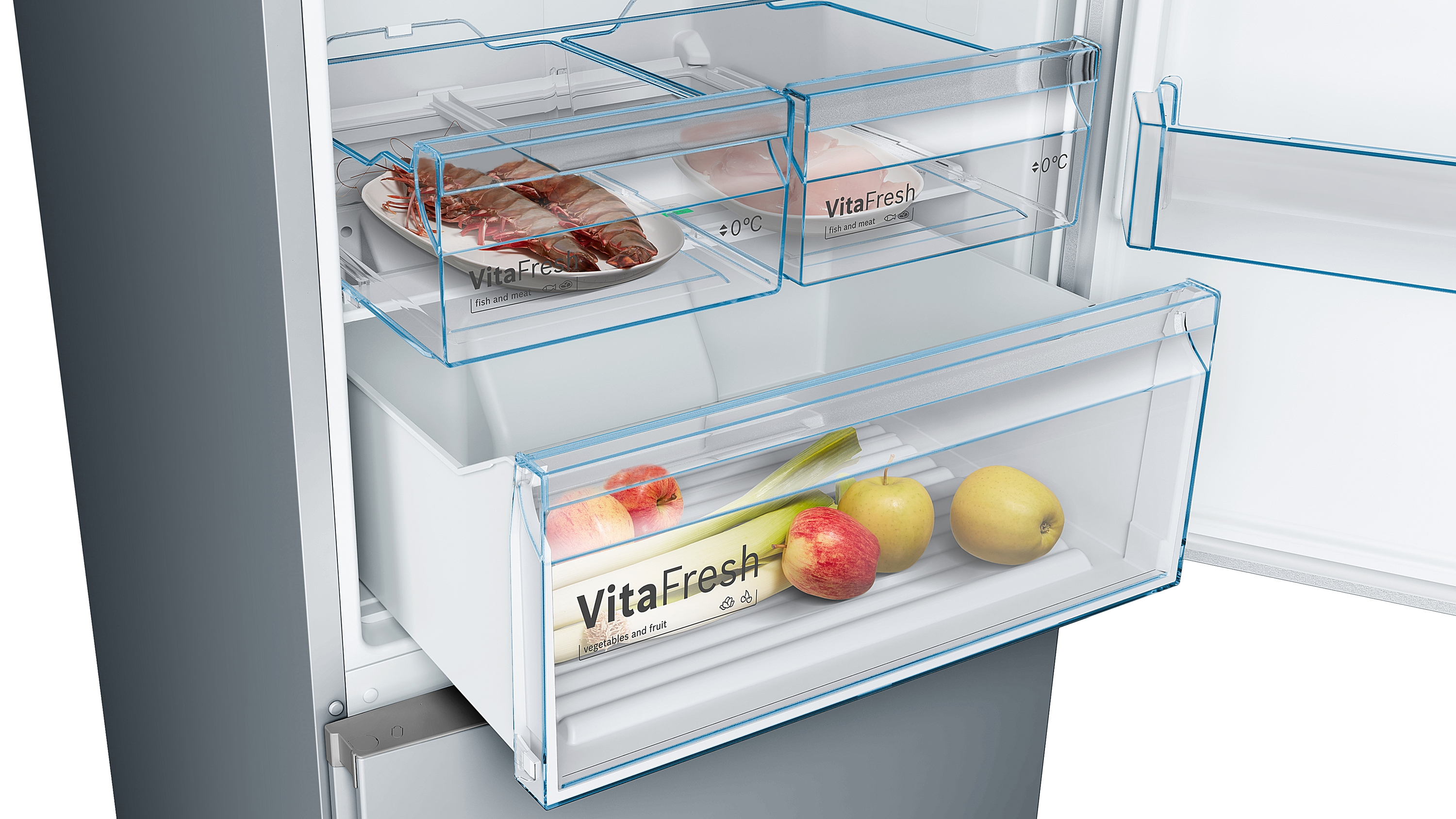 BOSCH KGN49XIEA Serie 4 Kühlgefrierkombination (E, 466 l, 2030 mm hoch, Inox-antifingerprint)