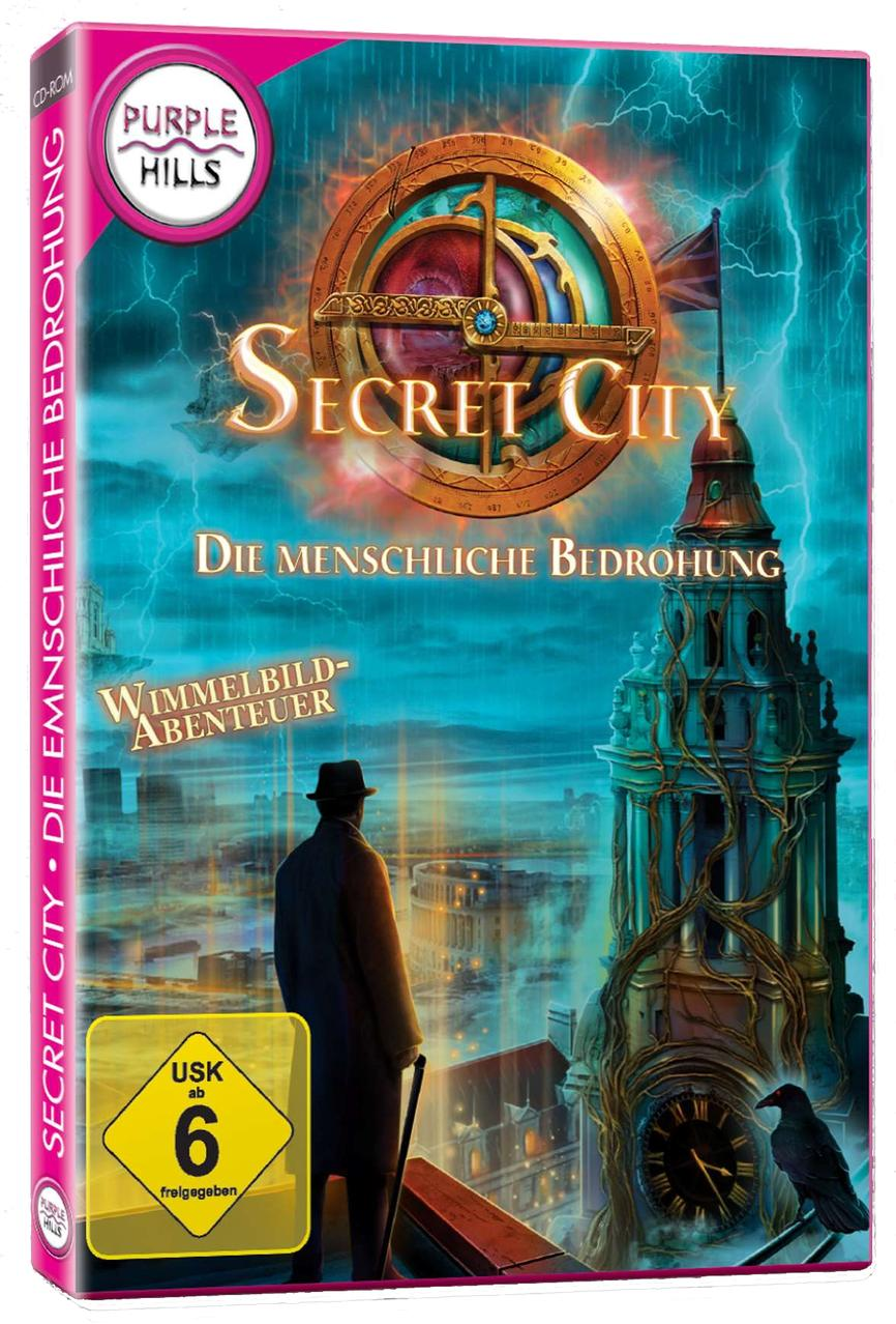 DVD-Hülle mit einer dunklen Figur, die eine Stadt mit Turm und Uhr betrachtet. Der Himmel ist stürmisch. Text auf Deutsch.