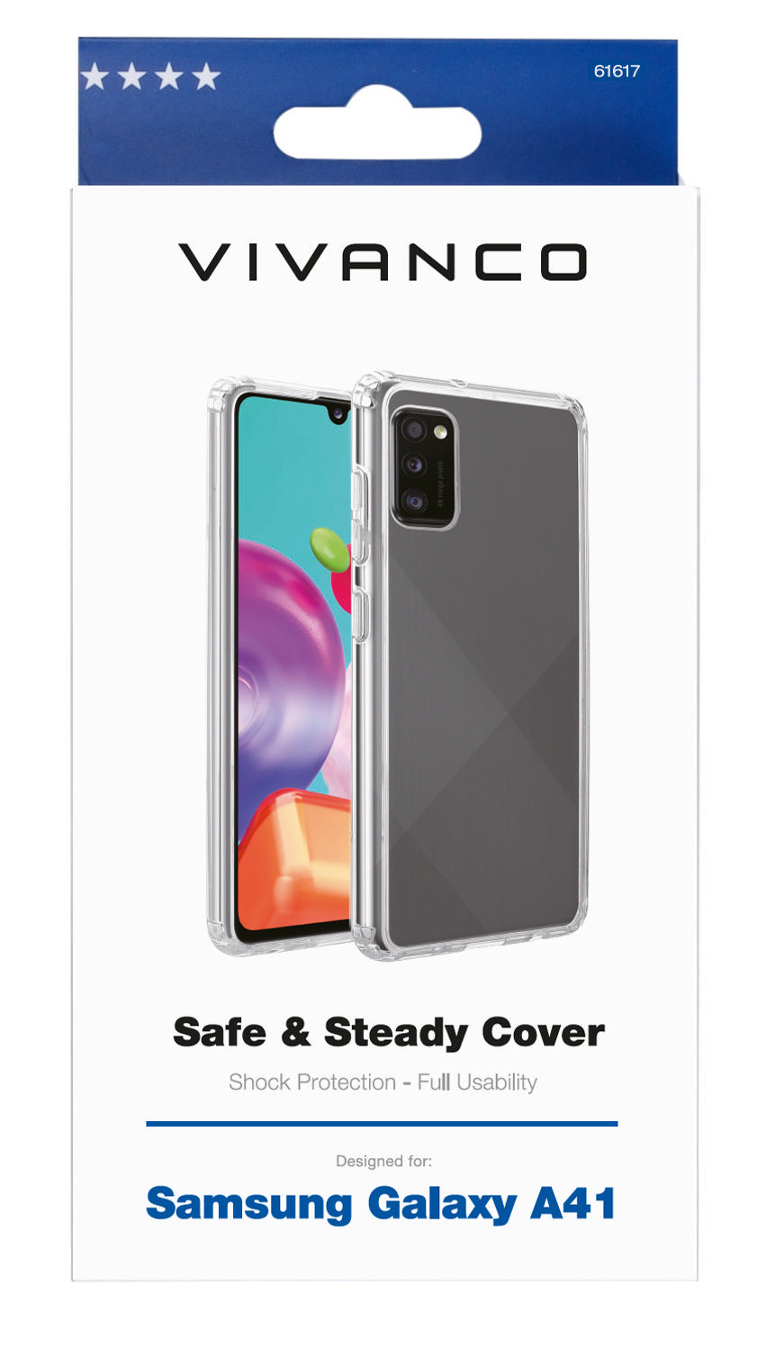 Samsung, Steady, & VIVANCO A41, Safe Transparent Galaxy Backcover,