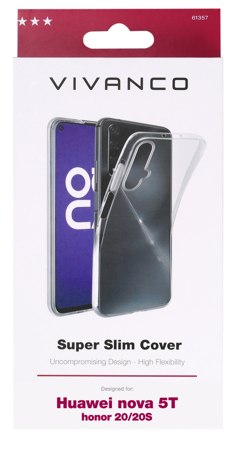 VIVANCO Super Honor 5T Slim, Transparent 20/20S, Nova Huawei, Backcover