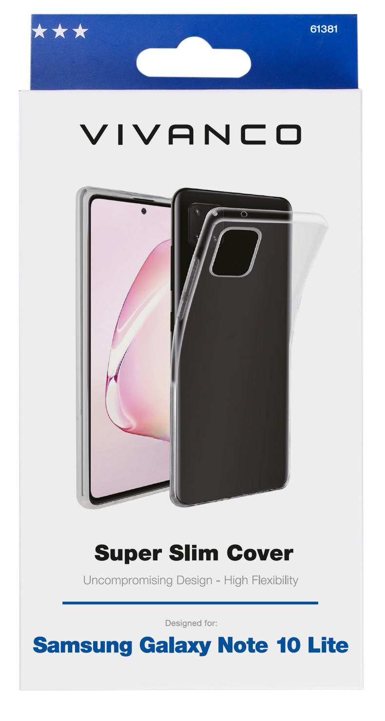 VIVANCO Backcover, Slim, 10 Super Note Samsung, Lite, Transparent Galaxy
