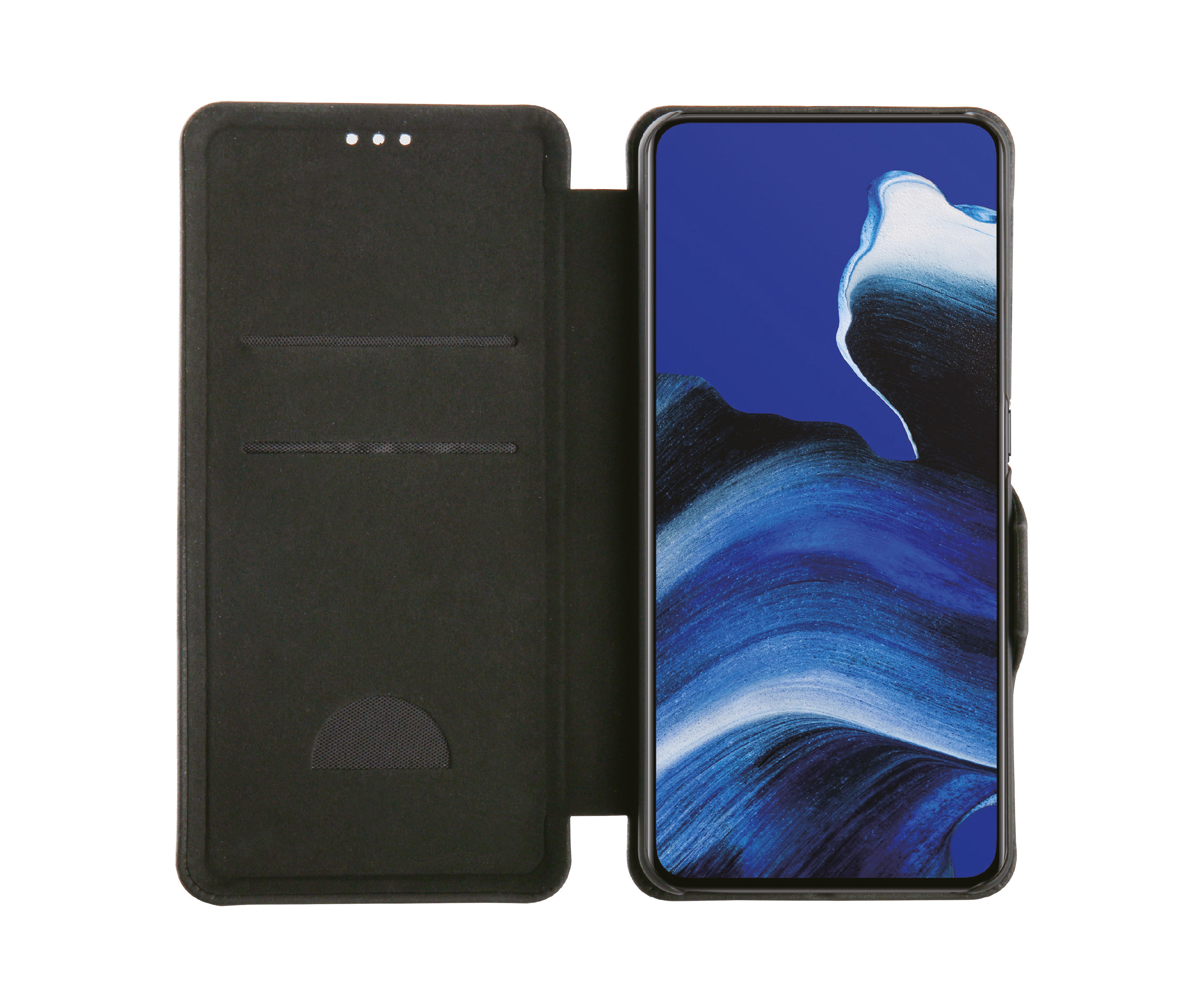 VIVANCO Casual Wallet, Oppo, Reno Bookcover, Schwarz 2