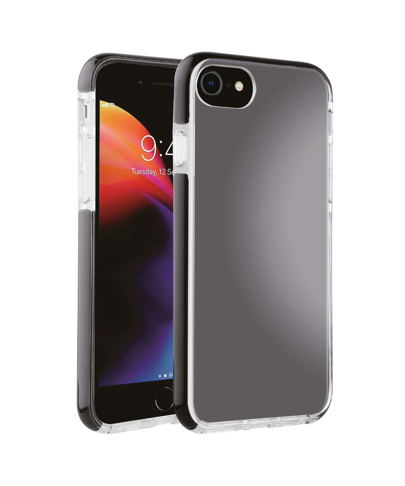 6s, Transparent/Schwarz 7, Apple, Rock iPhone Backcover, iPhone 8, VIVANCO iPhone iPhone Solid, SE (2020),