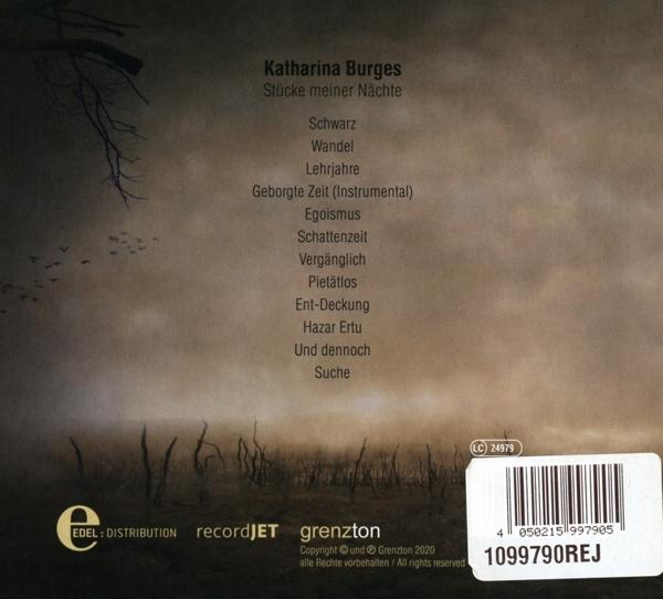 CD-Cover mit deutschem Text, eine dunkle Landschaft mit Vögeln.