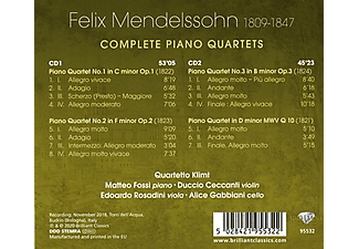 VARIOUS - Mendelssohn:Complete Piano Quartets  - (CD)