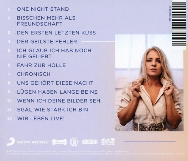 Albumcover mit einer blonden Frau und Songtiteln.