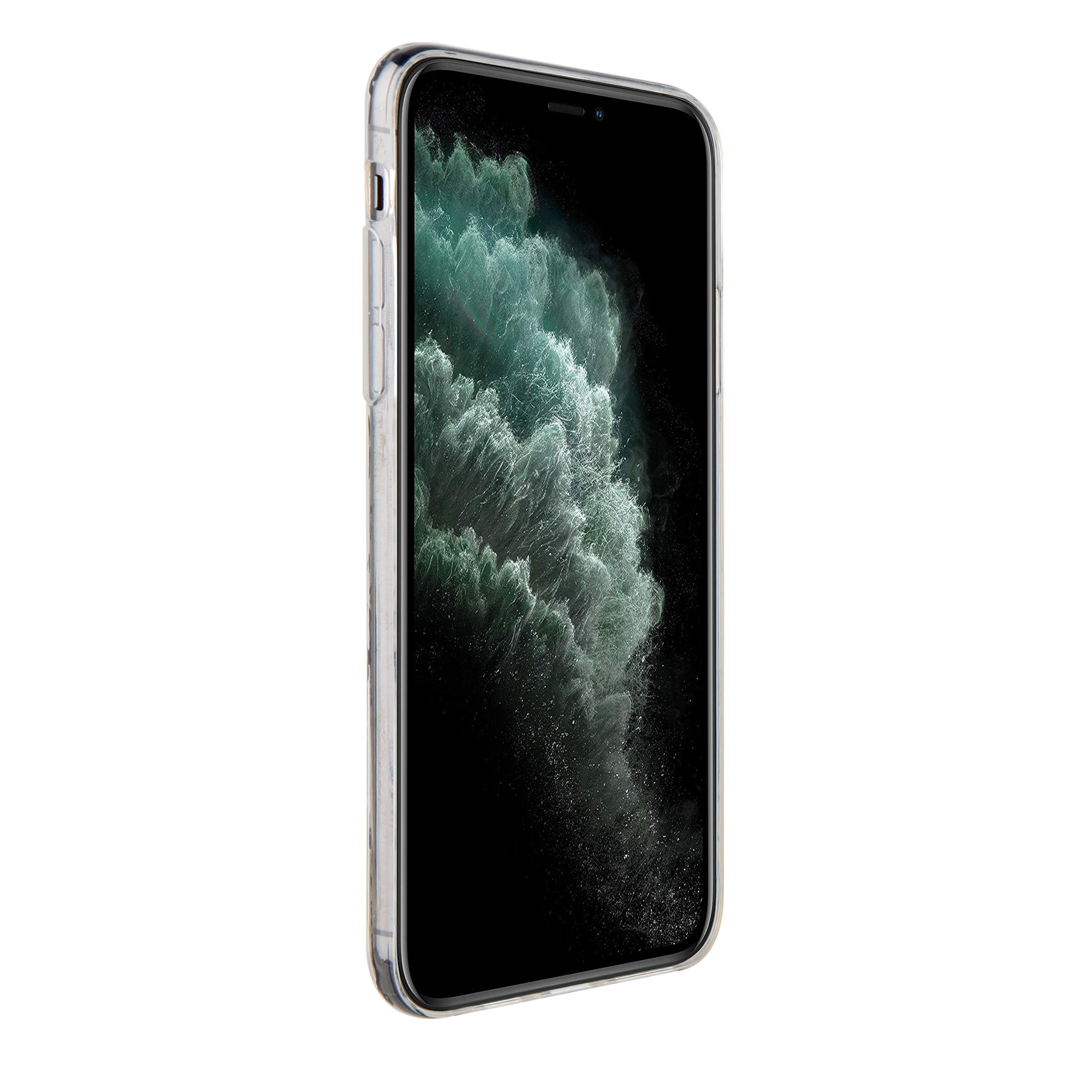 Transparente Handyhülle mit einem Telefon darin.