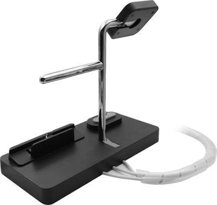 MACALLY MWATCHSTAND3 - Ladeständer (Schwarz/Silber)
