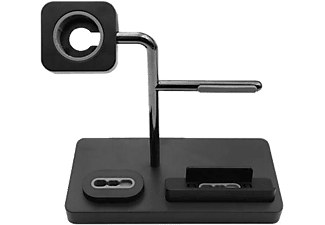 MACALLY MWATCHSTAND3 - Support de charge (Noir/Argent)