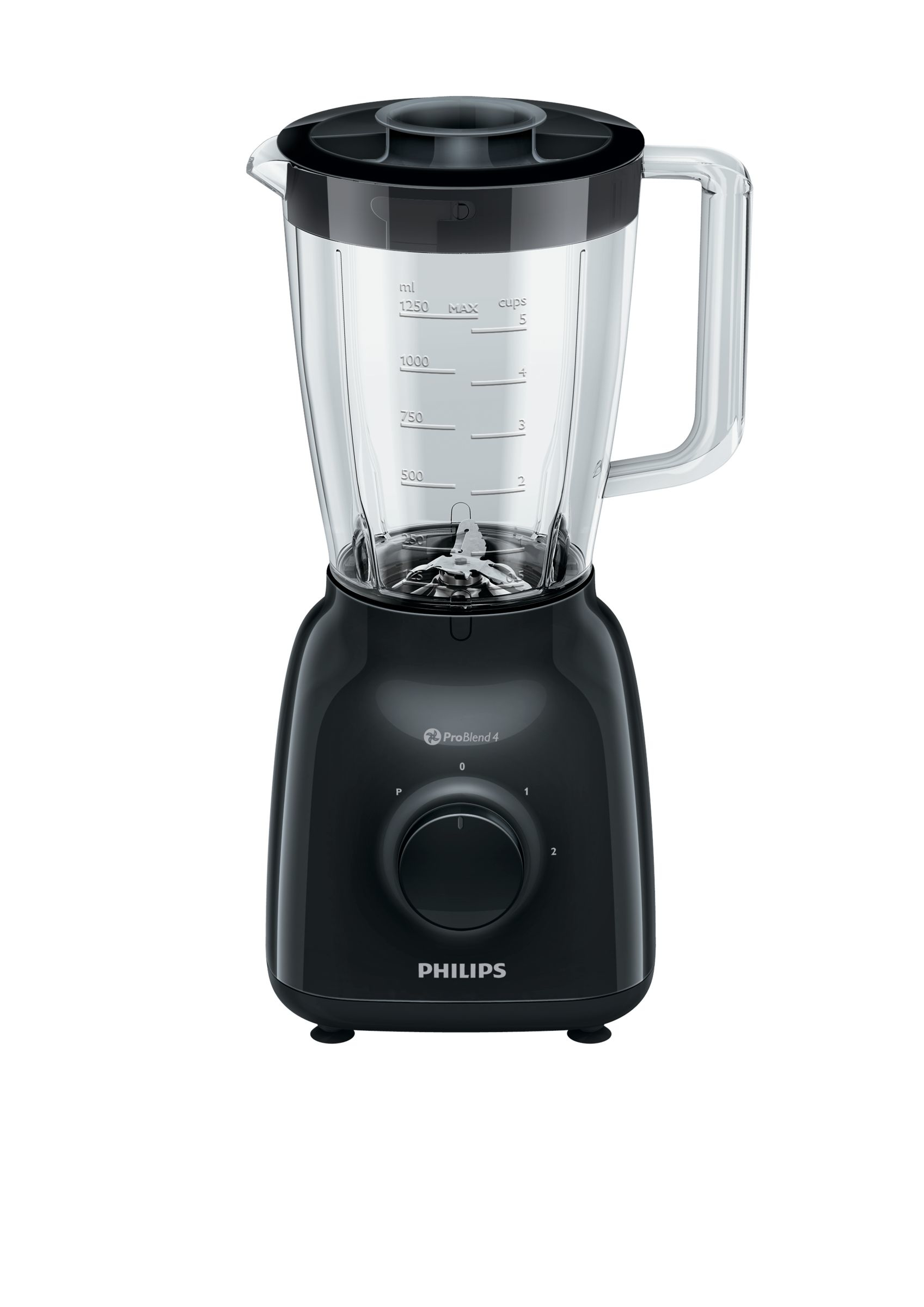 Batidora de vaso - Philips HR214/90 Pro, 500W, 1.5 L, 2 velocidades, Pulse, Acero inoxidable