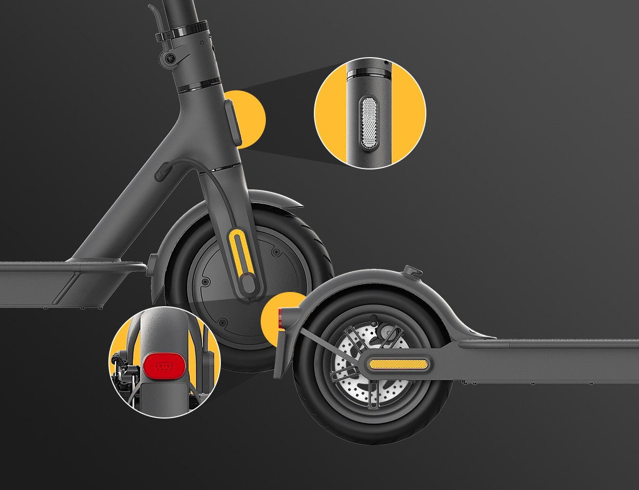 Patinete eléctrico - Xiaomi Mi Electric Scooter 1S, Vel. 25 km/h, 30 km autonomía, Pantalla, Bluetooth, Negro