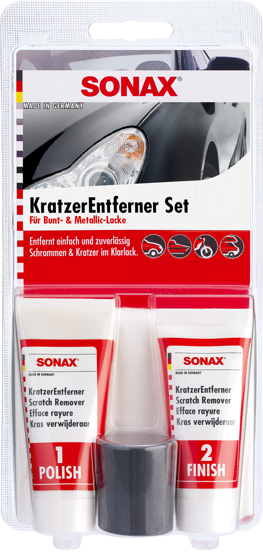 SONAX Karceltávolító szett fényezéshez, 50ml