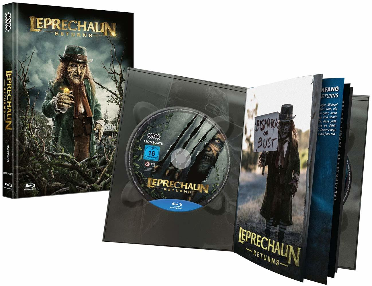 DVD-Hülle für 'Leprechaun Returns' mit der Leprechaun-Figur.