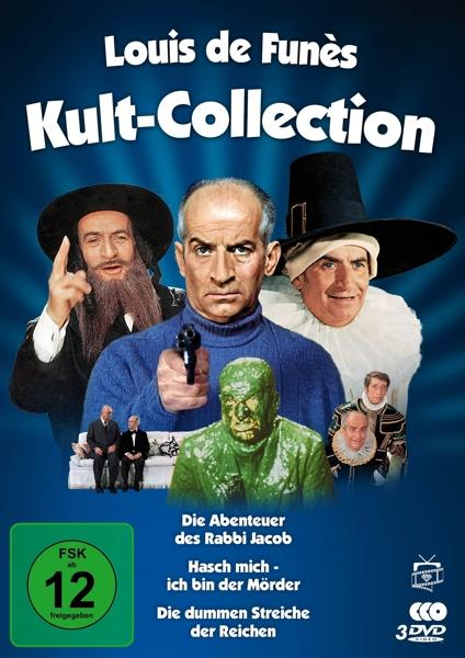 DVD-Cover von Louis de Funès' Kult-Collection mit mehreren Schauspielern und dem Filmtitel.