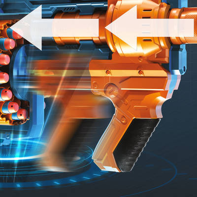 NERF Nerf Elite 2.0 Commander RD 6 Blaster Mehrfarbig