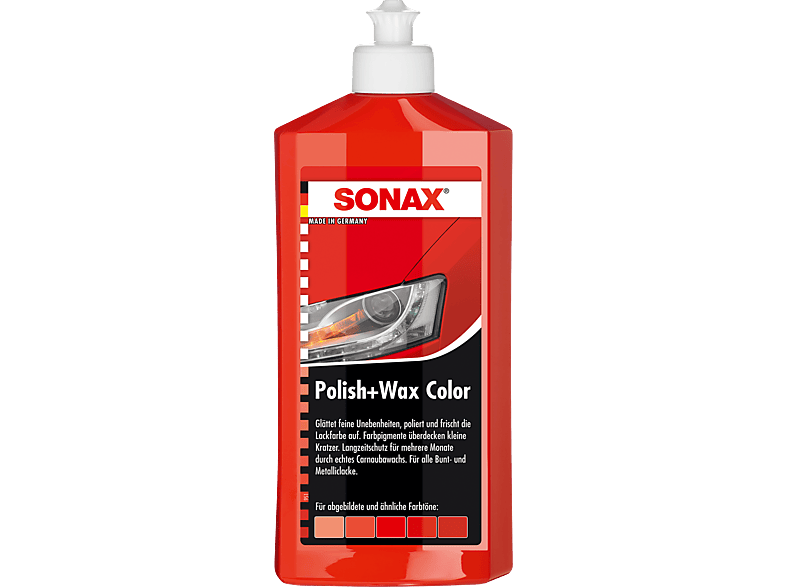 SONAX Nanopro polír és wax, piros színű, 500ml