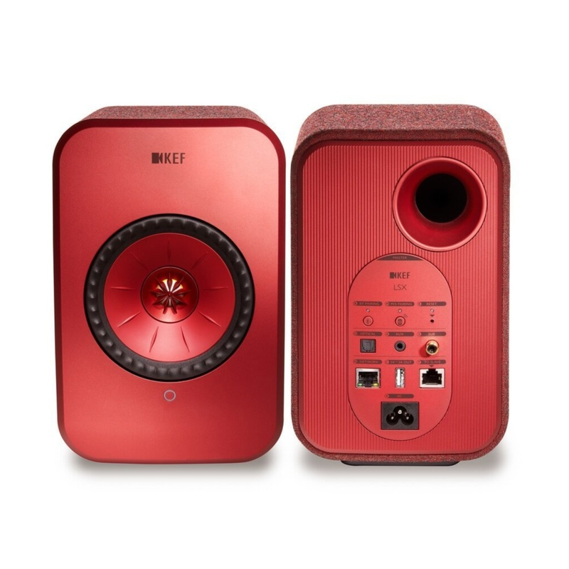 KEF LSX Bluetooth Hifi Hoparlör Kırmızı